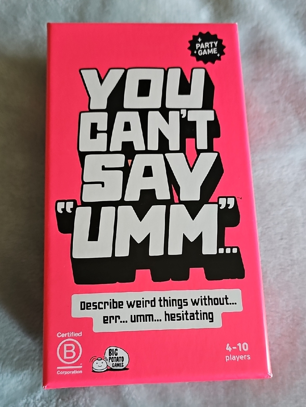 You Can't Say 'Umm' Party Game - Hot Pink